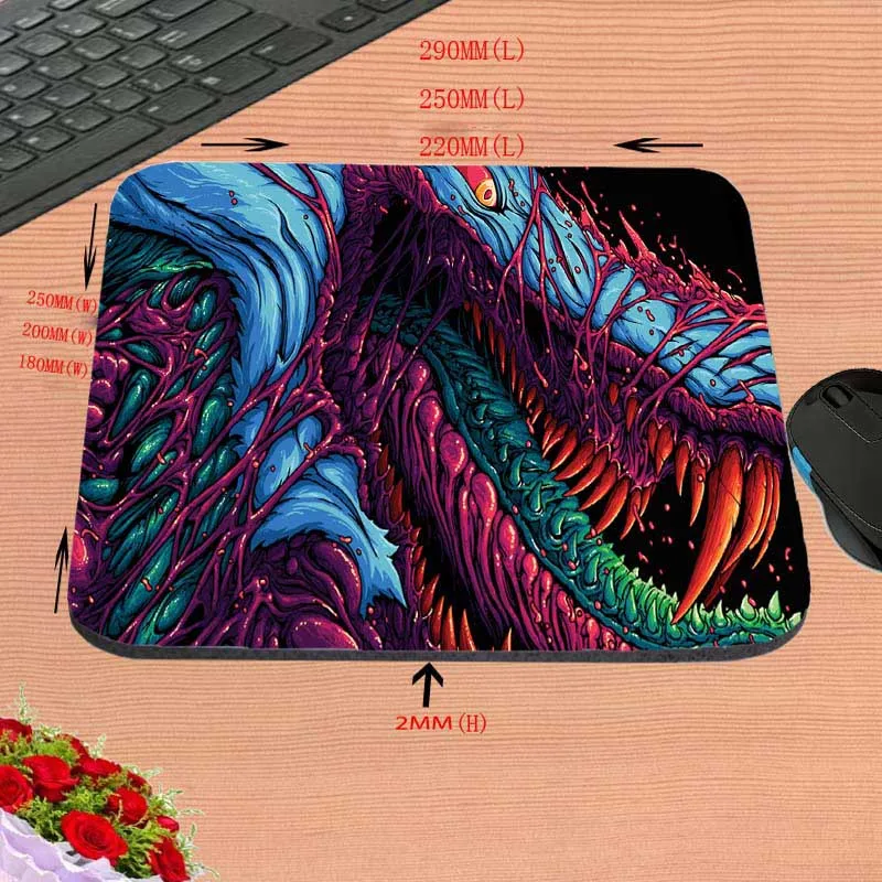 Mairuige New Arrivals Hot Sale Luxury Printing CS GO  Cool aming Laptop Black Mouse Pad Mat for Optal Trackball Laser Mouse