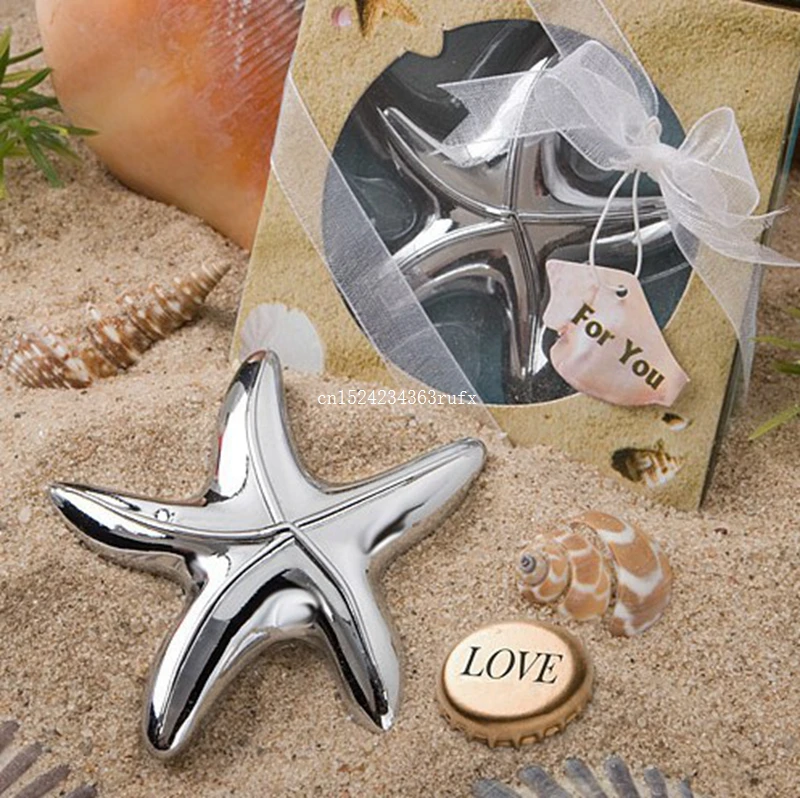 100pcs Starfish Bottle Opener Beach Theme Wedding Gift Party Favors Bridal Shower Ideas Party Keepsake Anniversary Gifts