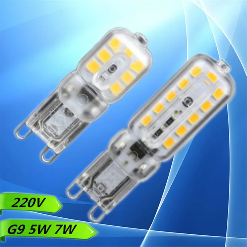 

100X Mini 14 22 32LEDS G9 Lamp Corn Light SMD2835 220V 230V 240V G9 LED Bulb High Quality Chandelier Light Replace Halogen Lamp