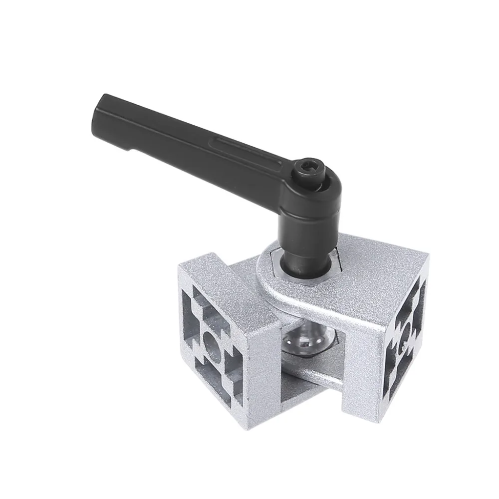 Zinc Alloy Flexible Pivot Joint Connector with Handle Corner Hinge for Aluminum Extrusion Profile 3030S/4040S
