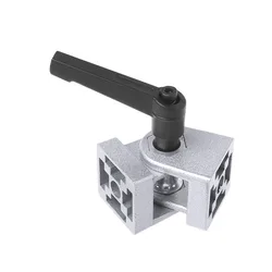 Zinc Alloy Flexible Pivot Joint Connector with Handle Corner Hinge for Aluminum Extrusion Profile 3030S/4040S