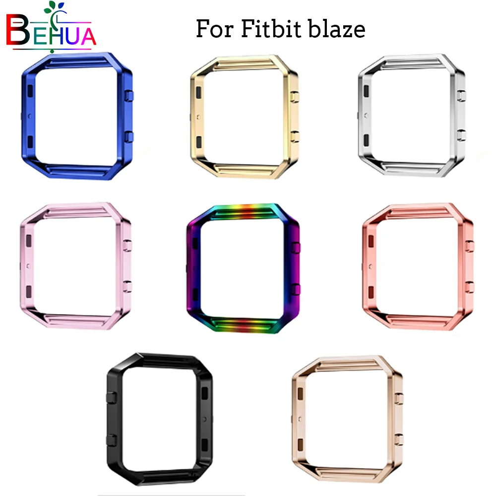 Metal protective case Frame Case Cover Shell For Fitbit Blaze Stainles Steel Replacement case Activity Tracker Watch Accessories