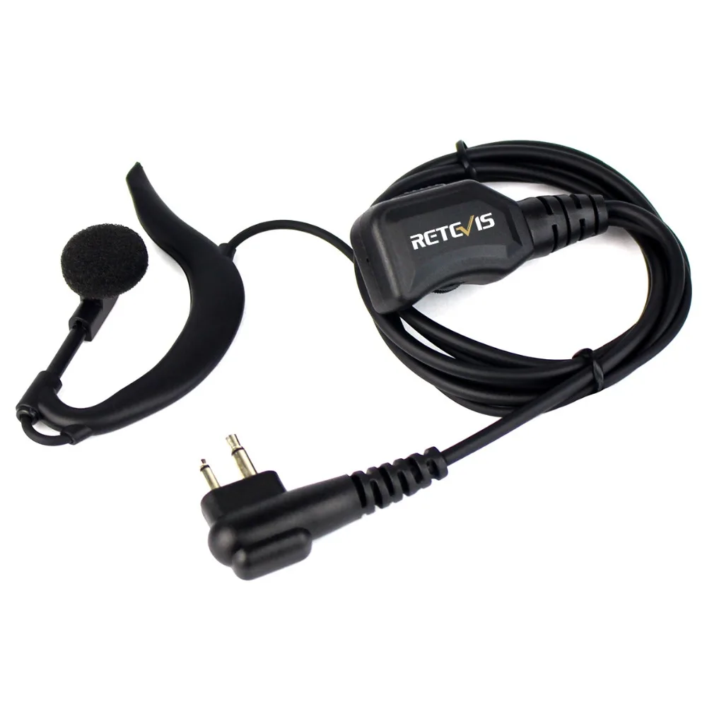 10pcs Volume Adjustable Earpiece PTT Mic Retevis Headset For Motorola GP68 G9300 CP88 CT150 PRO1150 Walkie talkie For HYT TC-610