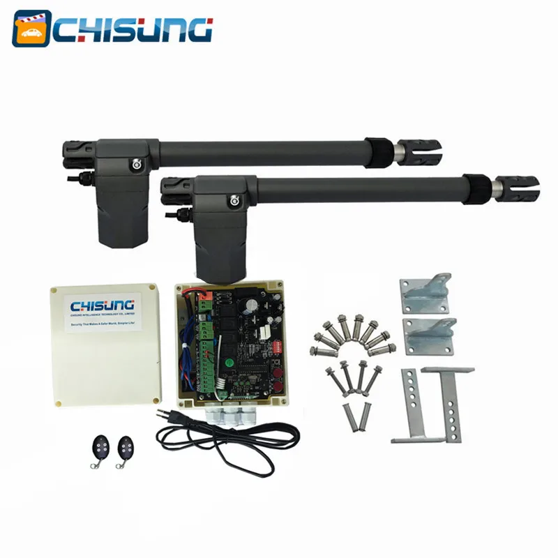 Chisung Automatic 2 Arms Swing Door Gate DC has 2.5meters 3 meters dual gate opener for Access Control System