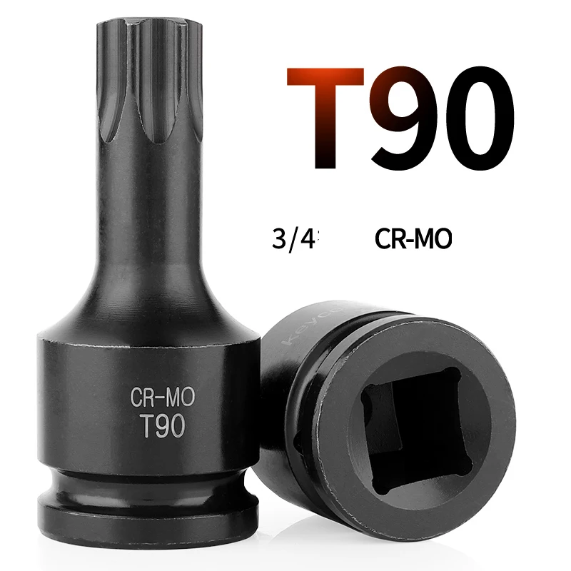 Imagem -03 - Ponteira de Chave de Fenda Torx T90 Ponteira de Chave de Fenda Pneumática para Escavadeira Motor de Viagem Parafuso Principal de Cilindro Polegadas