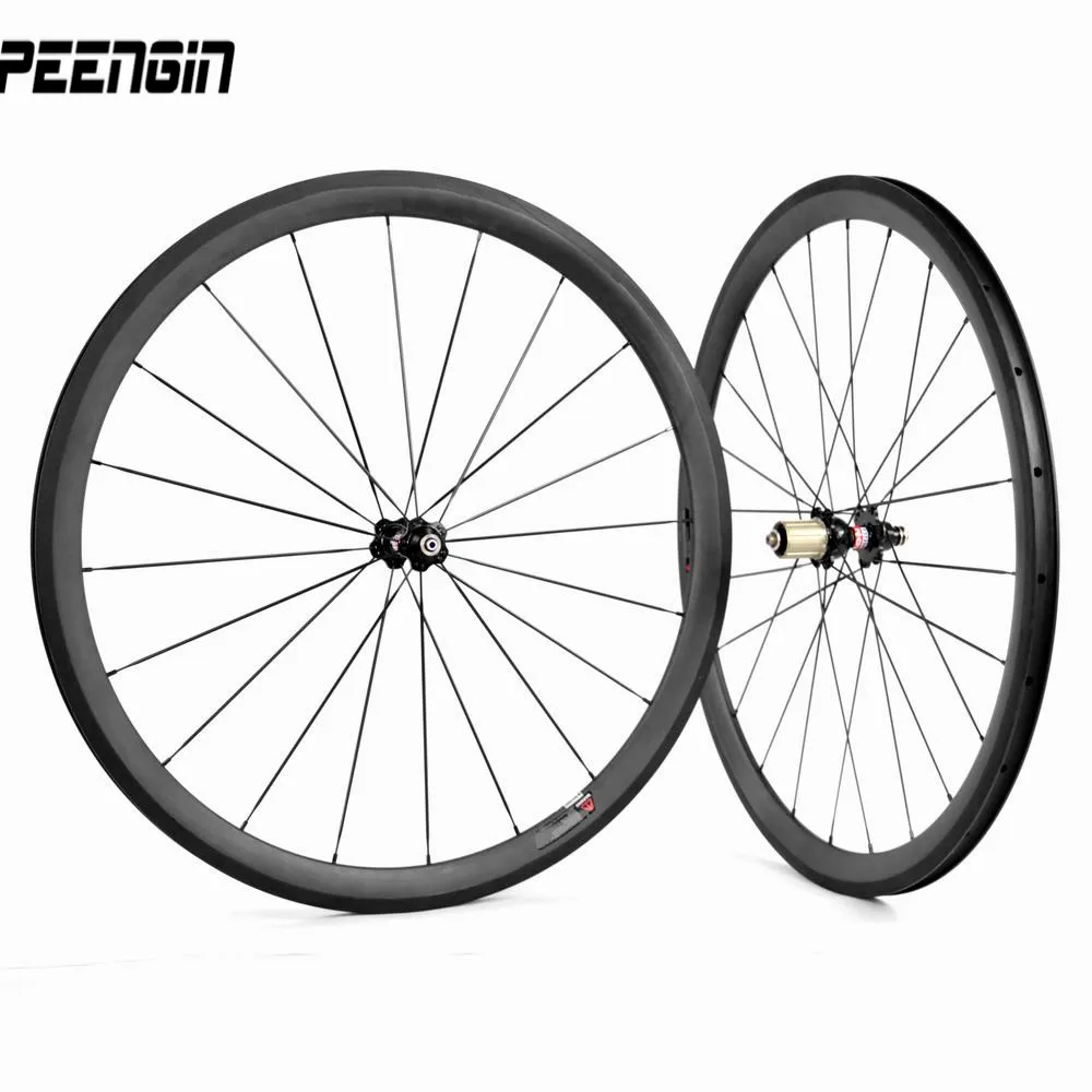 

38mm Carbon Wheelset Clincher Velo Light OEM 700C Racing Bicycle Wheels 25mm Wide 3K/UD For Road Bike Upgrade Nice Rim Accessory