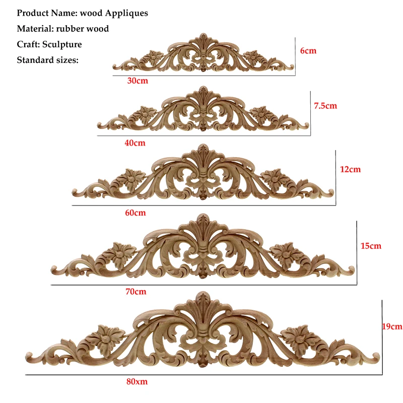 Meubles en bois Vintage, décoration de Maison, jardin, accessoires de Maison, Applique en bois massif, fleur sculptée Miniature