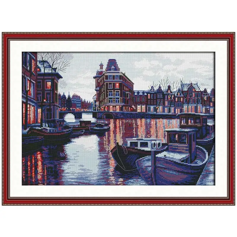 Harbour Patterns Counted Cross Stitch Set DIY 11CT 14CT 16CT Stamped DMC Cross-stitch Kit Embroidery Needlework Home Decor Gifts