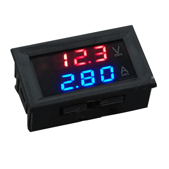 DC 0-100V 10A Digital Voltmeter Ammeter Dual Display Voltage Detector Current Meter Panel Amp Volt Gauge 0.28\