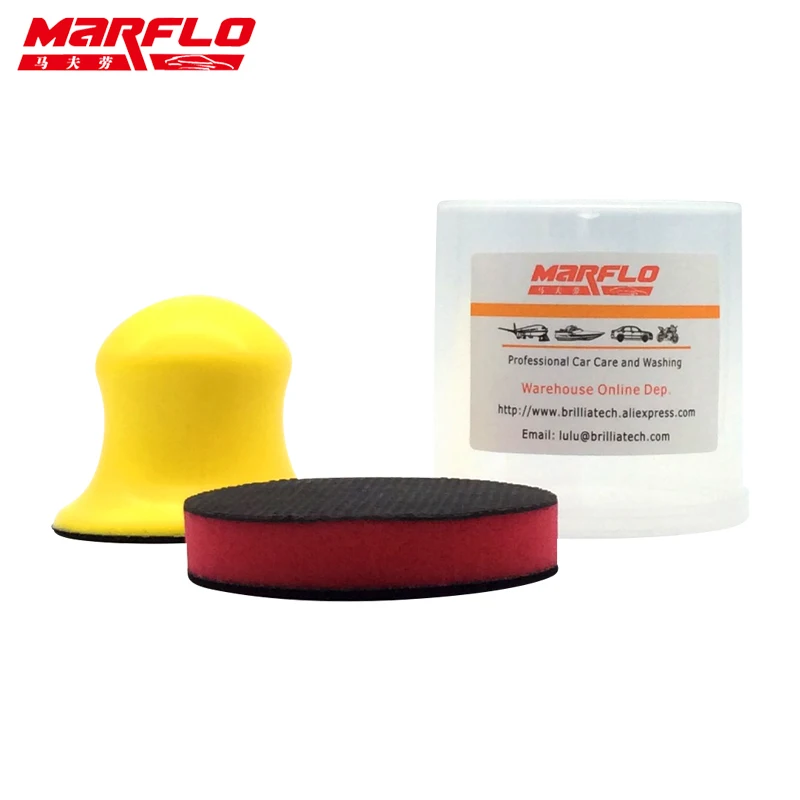 Marflo Car Wash Magic Clay Sponge Pad for Car Wash Maintenance Sponge Cloth Brush Applicator Cleaning Holder