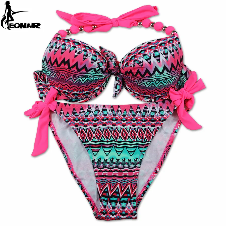 EONAR Bikini Femme Grande Taille Push-Up XXL Maillot de Bain Brésilien