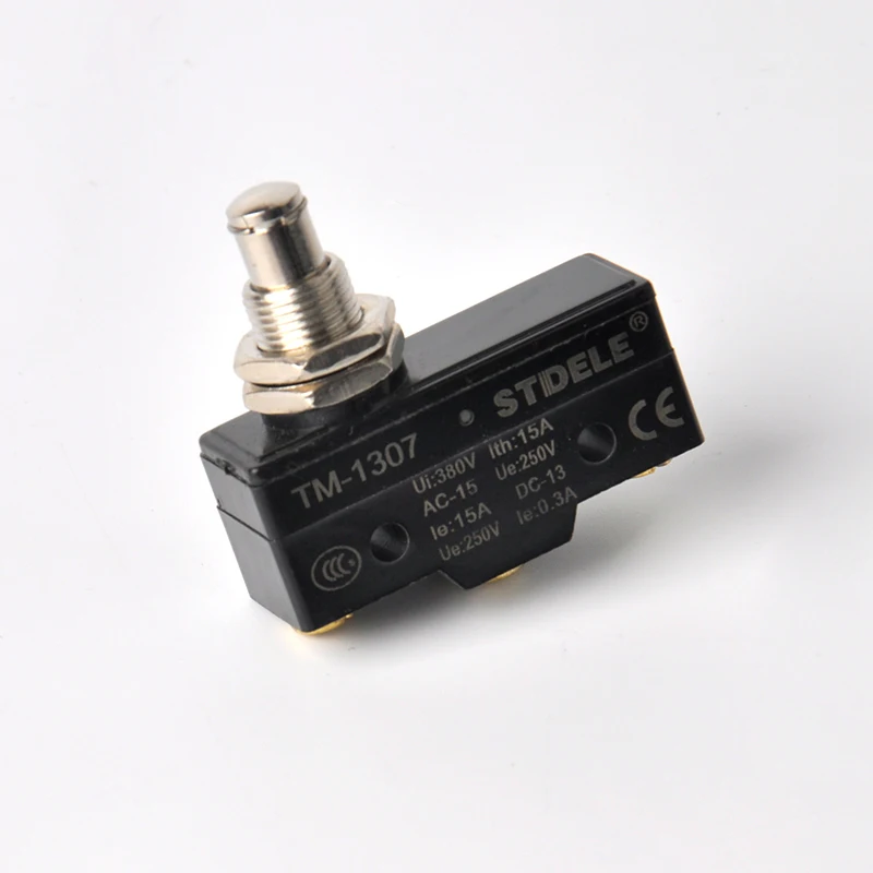 Limit Fretting Switch TM-1307 ( Can Replace LXW5-11M ) Micro Stroke Switch Silver contact 1NO1NC Black 380V 15A