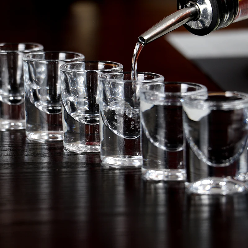 Set of 6pcs Heavy Lead Free Machine Made Shot Glasses for Christmas Gift Liquor Vodka Spirits Drinks Chinese Baijiu Whiskey 15ml