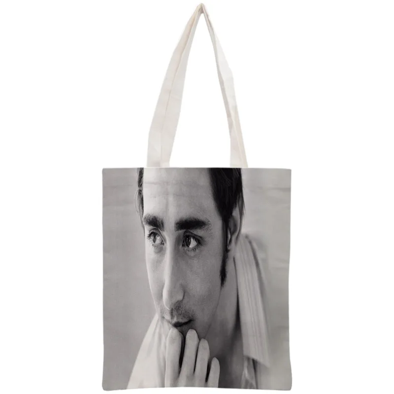 Custom Lee Pace Tote Bag Reusable Handbag Women Shoulder Foldable Canvas Shopping Bags Customize your image