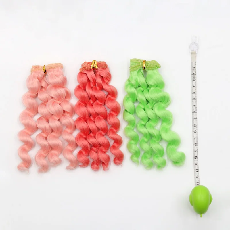 Msiredoll  bjd wig Accessories 1piece 15*100CM doll hair for 1/3 1/4 1/6 1/12  Curly doll hair bjd wig diy  Free shipping