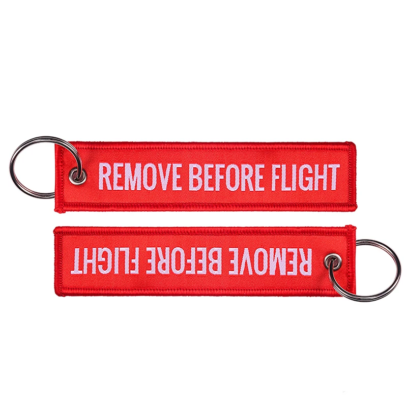 3PC Remove Before Flight Keychains for Aviation Gifts Jacqurad Woven customize keyring Special Luggage Tag Jewelry sleutelhanger