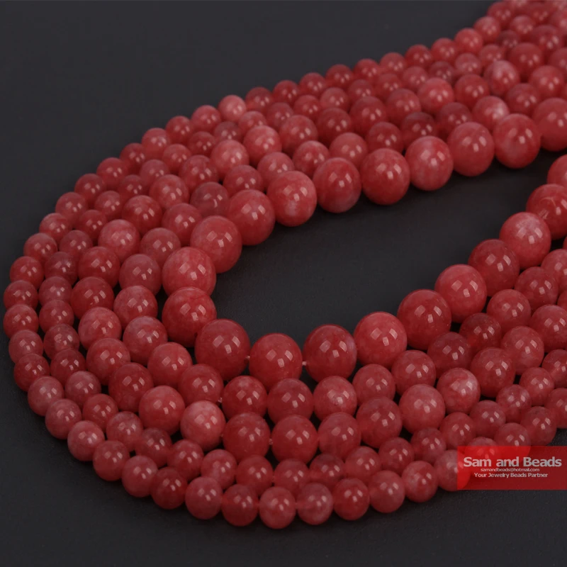 Wholesale Natural Strone 2A Garde Hot Red Rhodochrosite Beads 6 8 10 12 MM pick size for Necklace Bracelet Making RRB9