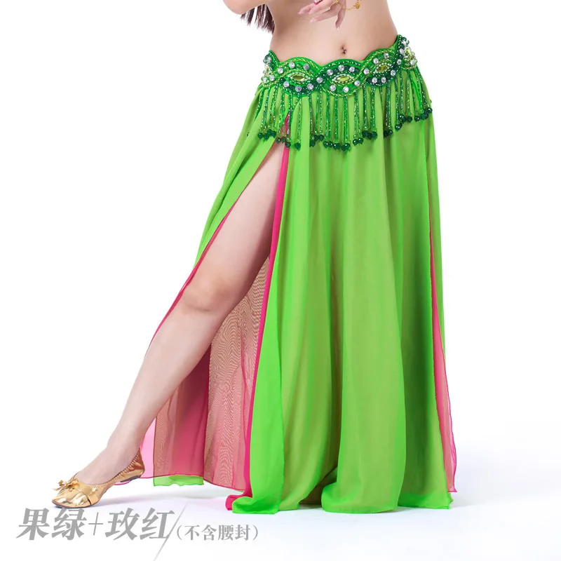 Ruoru Sexy Colorful Belly Dance Skirt Dress Chiffon Dress Belly Dance Wear Gypsy Dress Bellydance Costume 12 Color Dresses