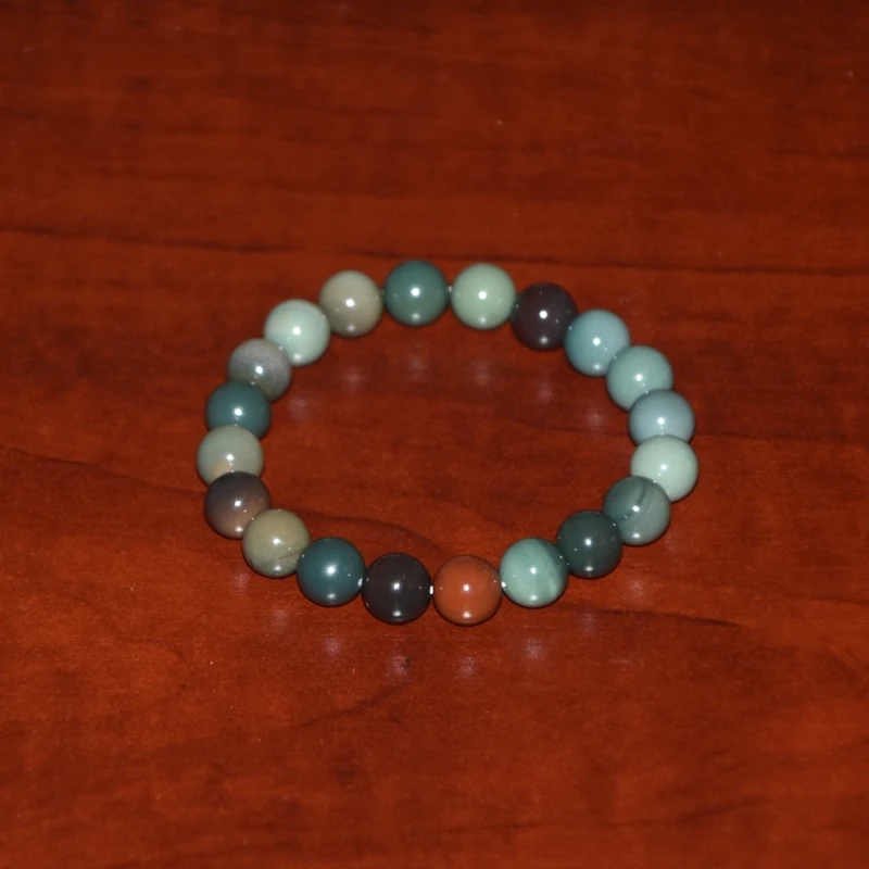 

Desert Alashan 100% натуральный агат 9,8 мм темно-зеленый браслет из бисера для мужчин и женщин ювелирные изделия браслет Бесплатная доставка