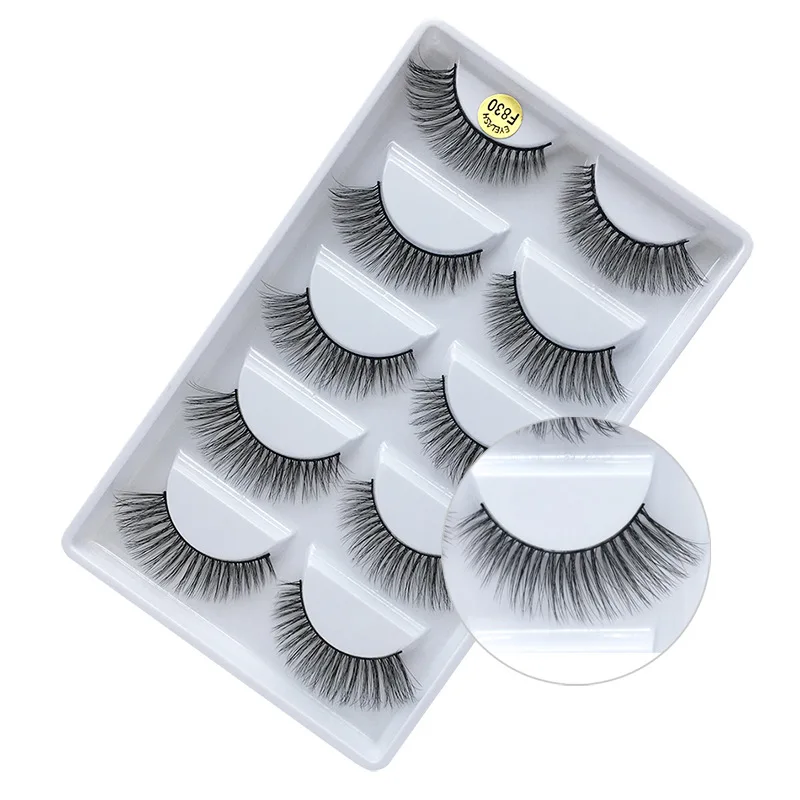 Vip momo 5 คู่ขนตาปลอมธรรมชาติยาวขนตาปลอม 3d mink lashes 1 กล่อง extension eyelash แต่งหน้า faux ขนตา