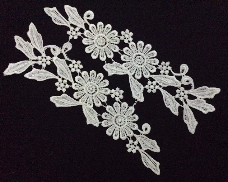 

27.5cm*7.5cm polyester embroidery mirrored applique,embroidery hair decoration patches,veil applique,XERY-BQ0923G