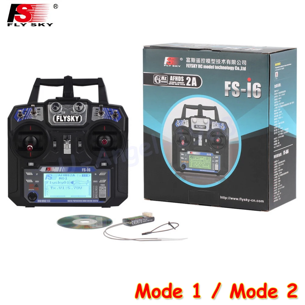 

Flysky FS-i6 FS I6 2.4G 6ch RC Transmitter Controller FS-iA6 or IA6B Receiver For RC Helicopter Plane Quadcopter