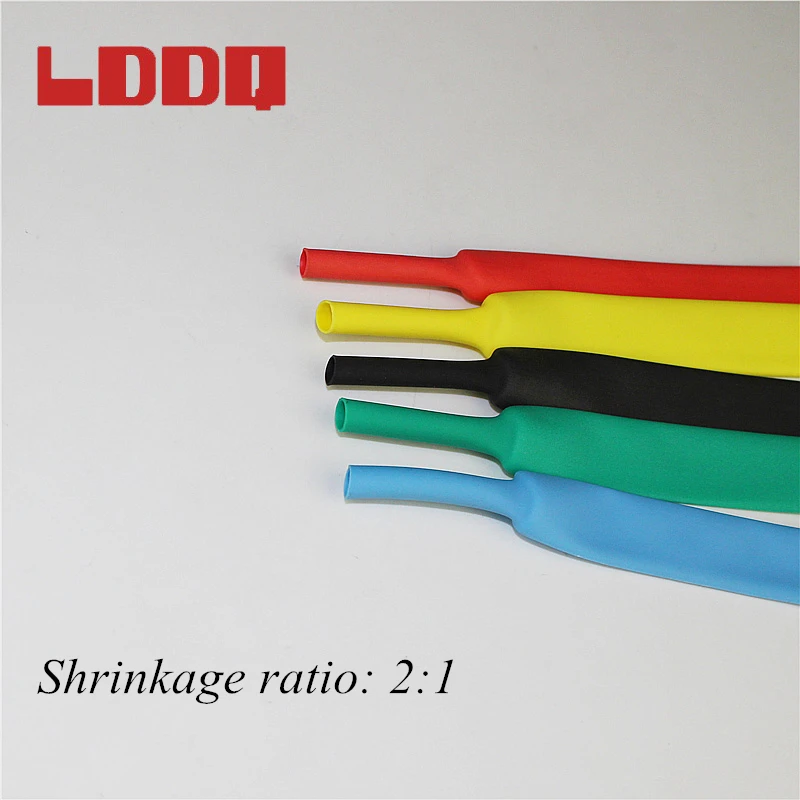 LDDQ 10m Heat Shrink Tube Insulation Sleeves Inner Diameter 7/8/9/10/11/12/13/14/15mm Ratio 2:1 Shrinkable Tubing PE Tubes