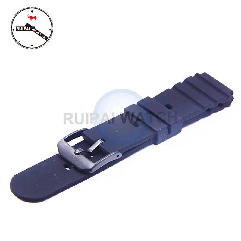 High End Black Silicone Watch Strap Accessories for Luminox military watches 3901 3001 3000,Rubber Watch Strap