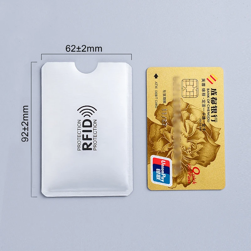 안티 Rfid 카드 홀더 NFC 차단 리더 잠금 Id 은행 카드 홀더, 학생 귀여운 ID 카드 지갑 여권 보호기 알루미늄