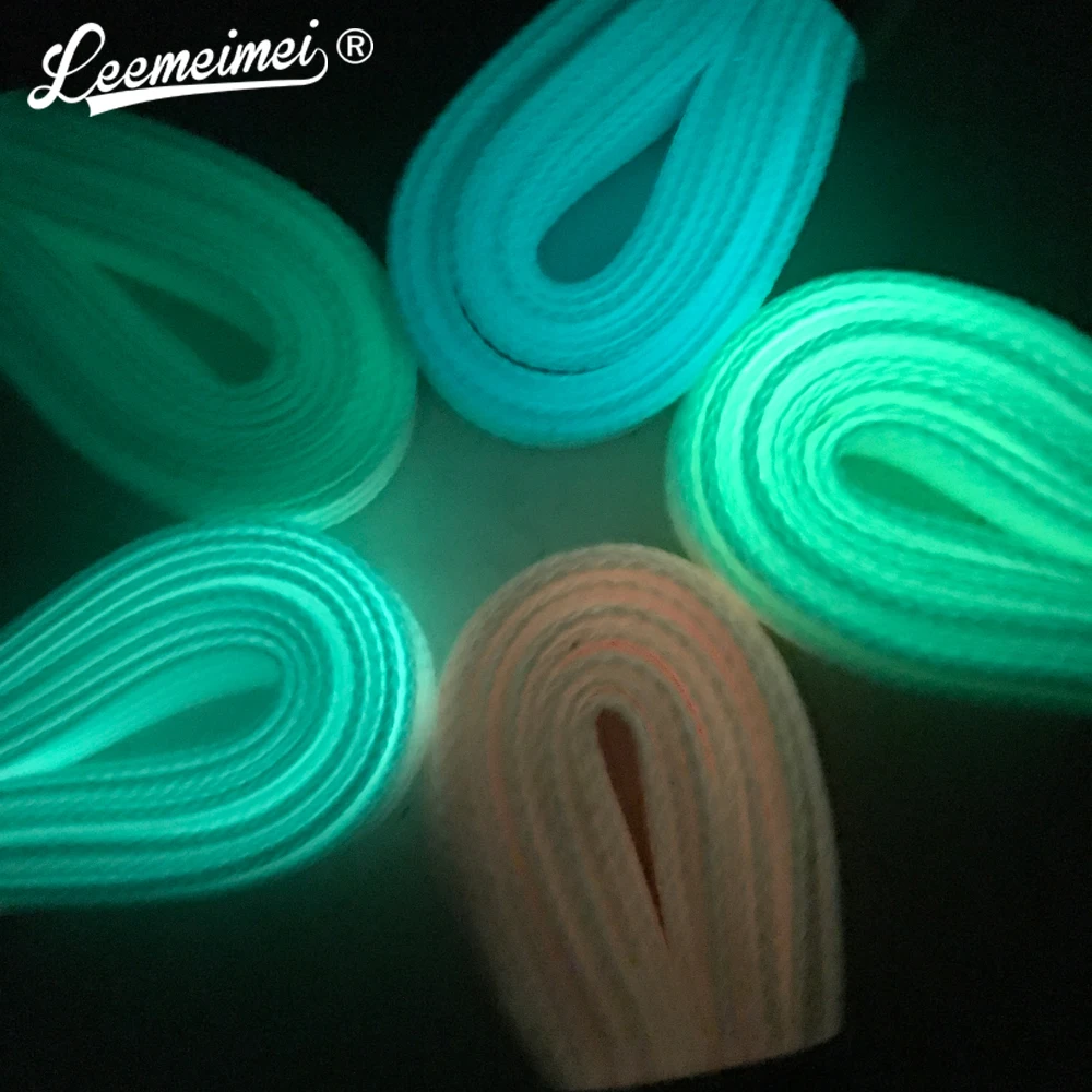 1 Pasang 100Cm Olahraga Luminous Shoelace Glow Dalam Gelap Warna Neon Tali Sepatu Olahraga Atletik Sepatu Reflektif Tali Sepatu