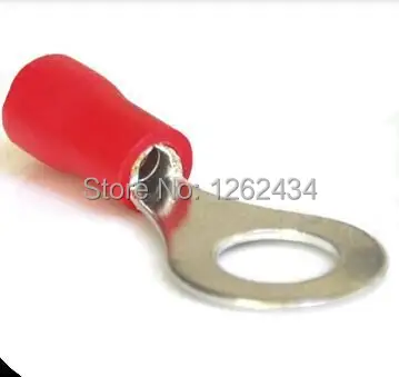 RV1.25-6 brass red circular pre insulated terminal cold pressed terminal copper nose