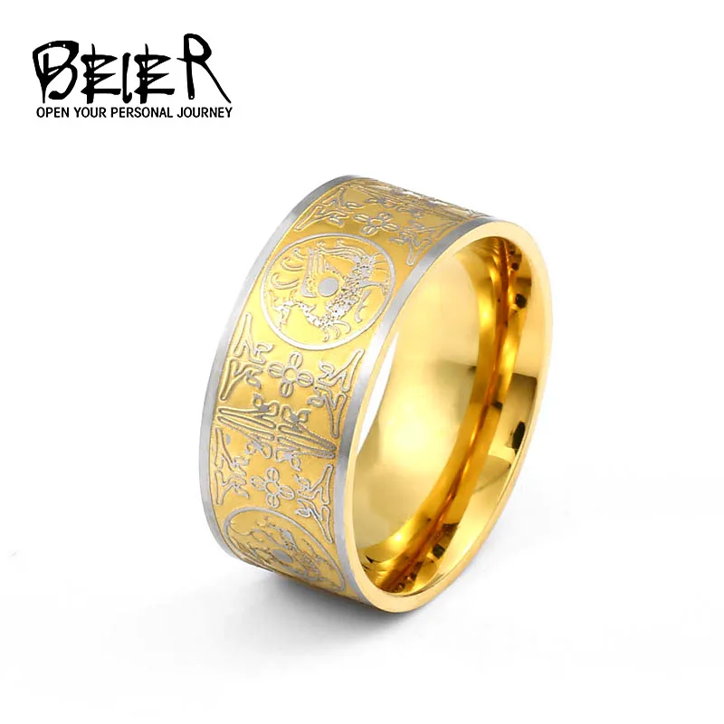 BEIER Unique Animal Northern Europe Thor Viking Stainless Steel Dragon Mens Ring Gothic Chinese christmas charms Jewerly BR8-386