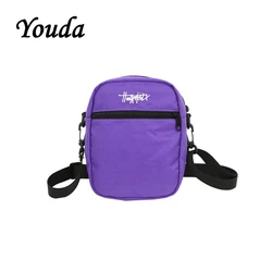 Youda bolsa carteiro feminina casual simples, bolsa de mão estilo hip hop, mini bolsas de ombro, bolsa de celular para casal, bolsa clássica de mão para meninas