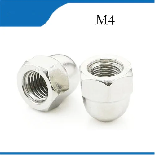 

Free shipping 500pcs M4 Acorn Dome Nuts DIN1587 Hex Head Decoration Cap Nut 304 Stainless steel A2 nuts,nut