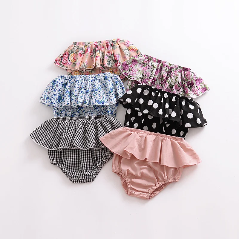 Lovely Baby Girls Cotton Ruffled Puff Shorts Pants Florals Printed Infant  Kids Childs PP Bloomers for Summer Shorts Clothes