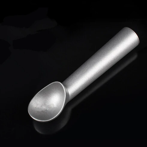 18cm Aluminium Alloy Ice Cream Scoop Spoon Spoons Black Silver Colors Dipper Handle Nonstick Anti Freeze