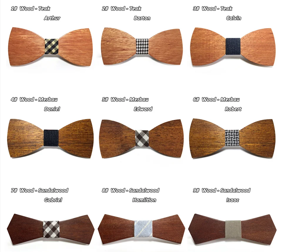 2017 Hot  Fashion men wooden bow tie Accessory wedding Event hardwood Wood Bow Tie For Men Butterfly Neck Ties krawatte Gravata