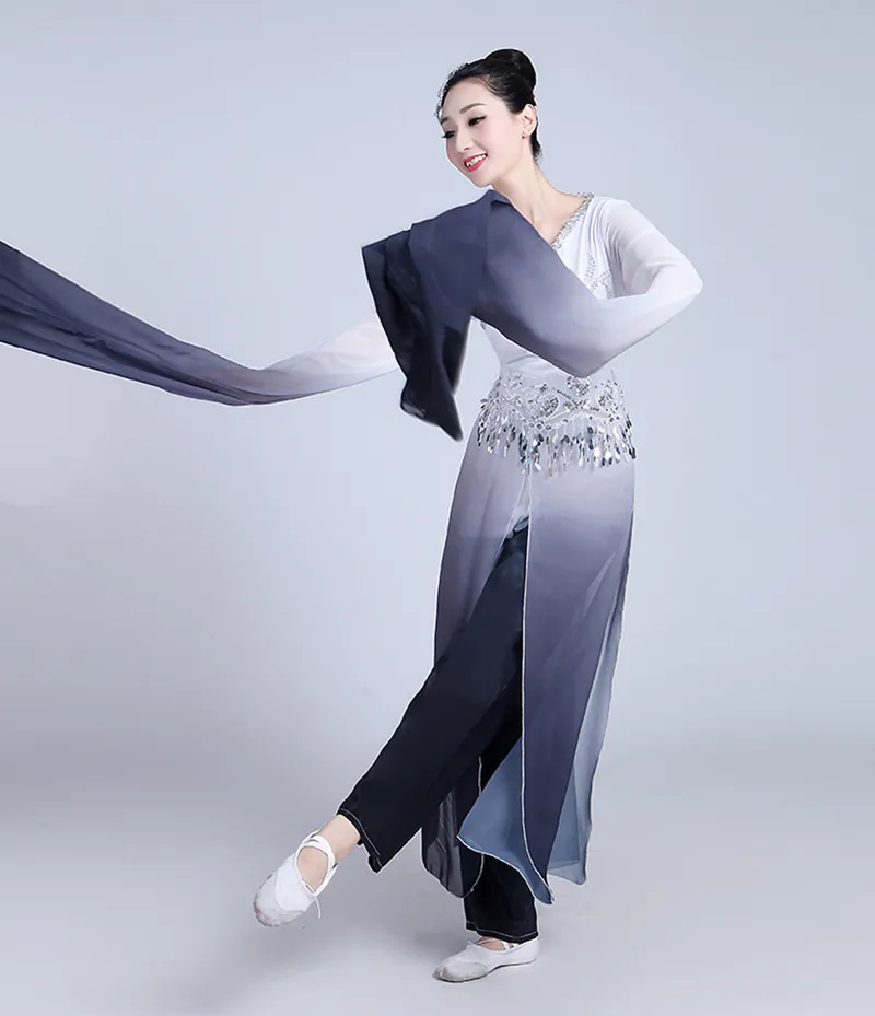 Nuovi vestiti di danza classica di alta qualità 2019 costumi vestiti femminili stile di pittura cinese abbigliamento moderno per spettacoli di danza