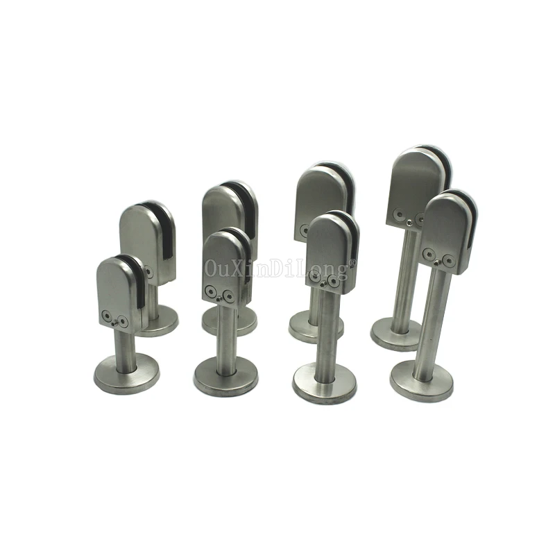 

4PCS Floor Deck Mount Solid Stainless Steel Glass Clamp Clip Bracket Holder for 6-8mm/10-12mm Glass JF1765