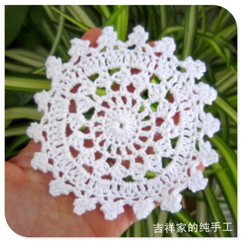 free shipping 30pic/lot round crochet lace felt fabric doilies crochet coasters zakka vintage props pot holders placemats felt