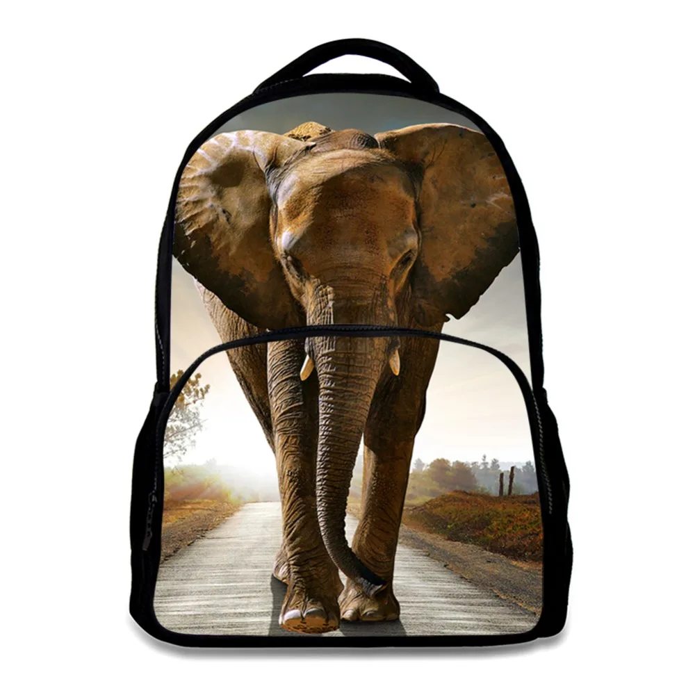 Backpack Men Women Multifunctional Fashion Cool Big Capacity Backpacks College Tide Bags Laptop Shoulder Bag Elephant Printing