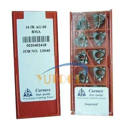 

10PCS Carmex Internal thread Carbide inserts 16IR 1.5mm AG60 BMA carbide inserts