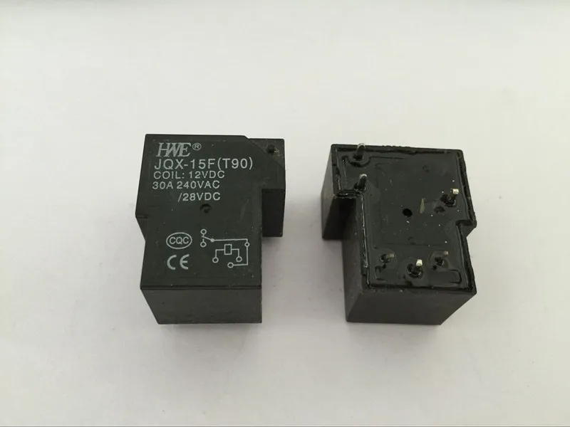 2PCS JQX-15F (T90) DC12V small electromagnetic relay 30A PCB power Mini relay