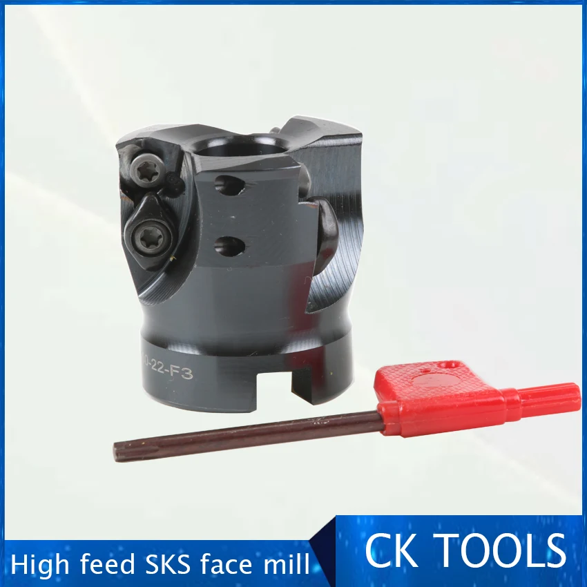 

high feed sks face mill SKS -50-22-4 63-22-4T 80-27-5T TInserted Shoulder Cutter Facemill 50 mm for For WDMW080520