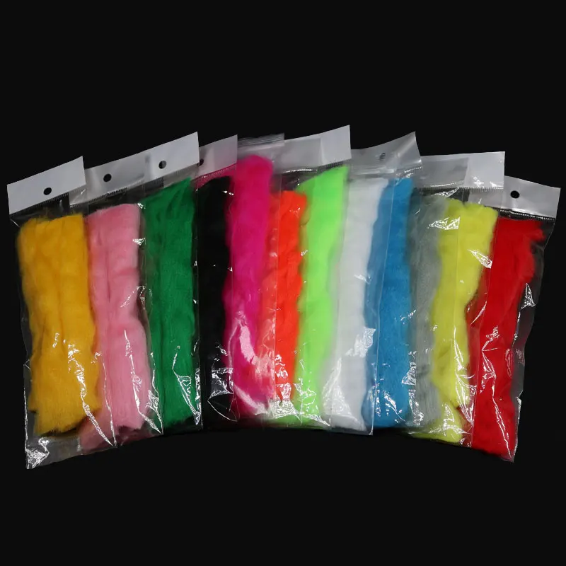 Fly Fishing Multiple Color Egg Yarn Glow Bug Yarn Fiber Baitfish Lure Parachute Fly Tying Material