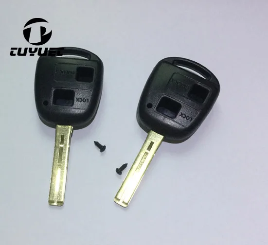 

10PCS Replacement Key Blanks For Toyota Remote Key Shell 2 Buttons TOY48 (Short)Blade 40mm