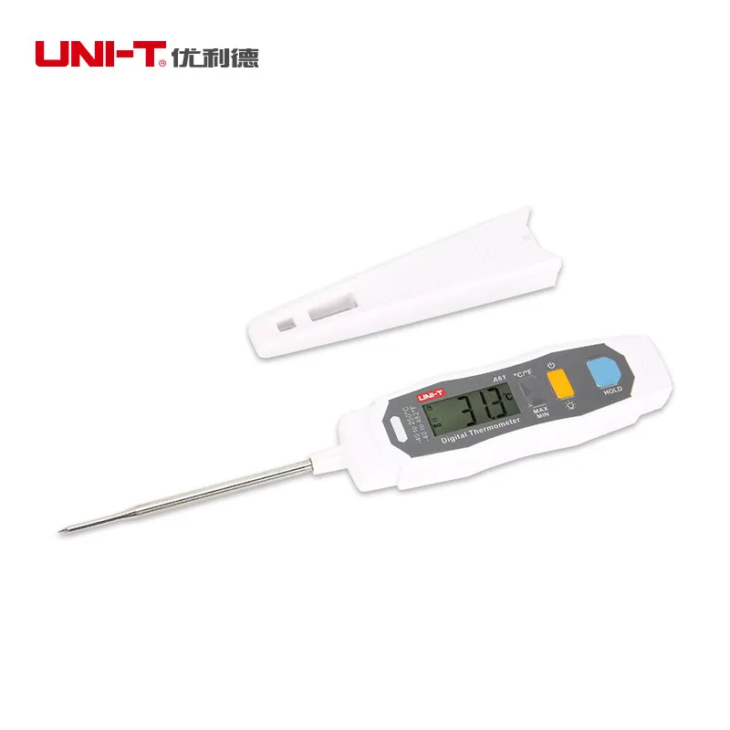 Термометр с зондом UNI-T A61 (IP65); Измеритель температуры жидкости/полутвердых/молока/кухни, выпечки/подключаемый