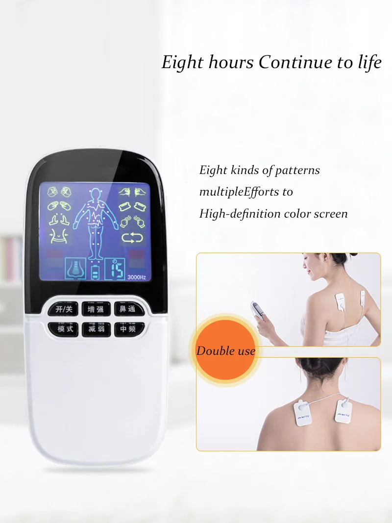 Multi-Functional Dual-Output Muscle Stimulator Tens Acupuncture Physiotherapy Massage Machine EMS/Abs Massager Health Fat Burner