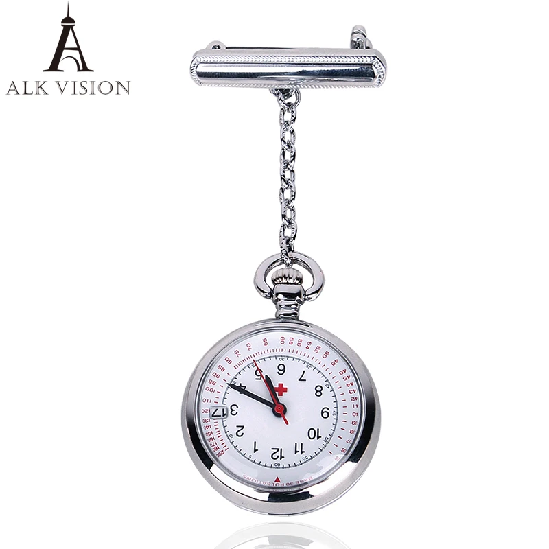 hospital Pocket ALK Silver Quartz Watch Rose Watches Fob