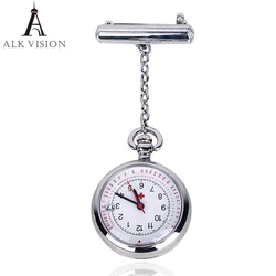 ALK Fob reloj de bolsillo para enfermera, cronógrafo de cuarzo con fecha, calendario, regalo médico para hospital, broche médico, oro rosa y plata